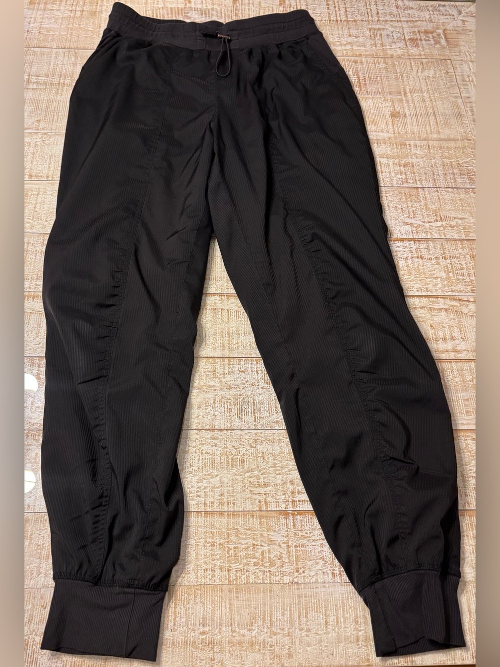 Black, lined outdoors pants
